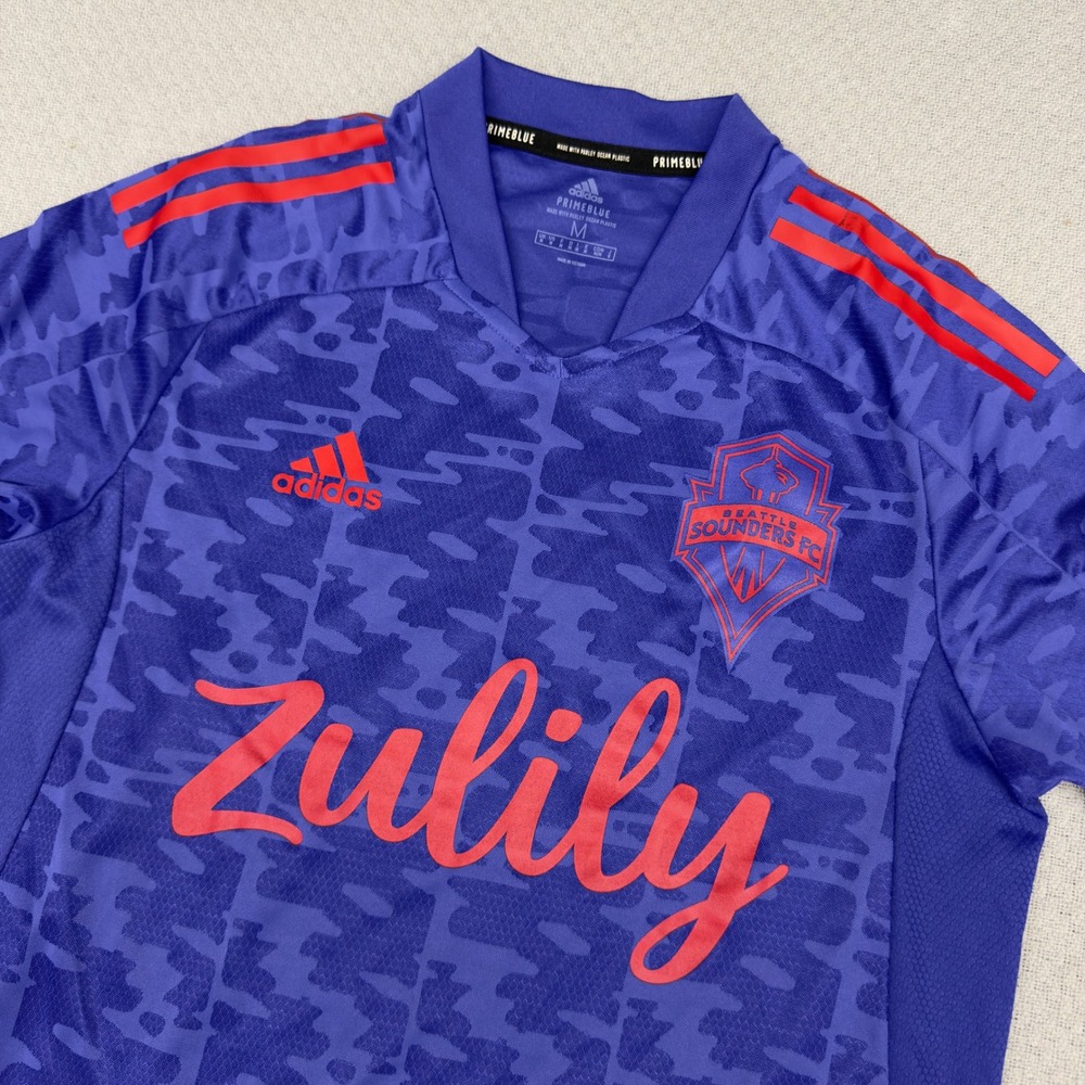 Seattle Sounders FC PrimeBlue Alternate Adidas Soccer Jersey Mens Medium 2022 - Picture 3 of 7